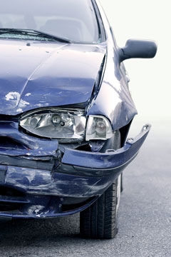 an automobile accident, hopefully covered by insurance