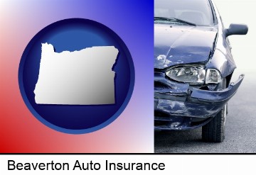 an automobile accident, hopefully covered by insurance in Beaverton, OR