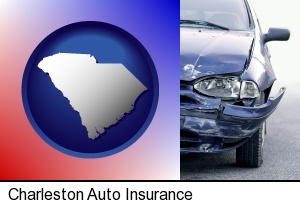 an automobile accident, hopefully covered by insurance in Charleston, SC