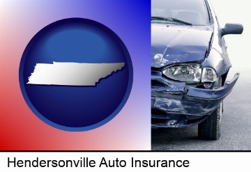 an automobile accident, hopefully covered by insurance in Hendersonville, TN