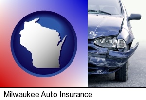 an automobile accident, hopefully covered by insurance in Milwaukee, WI