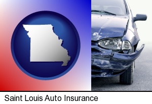 Saint Louis, Missouri - an automobile accident, hopefully covered by insurance