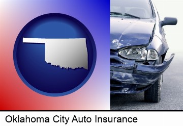 an automobile accident, hopefully covered by insurance in Oklahoma City, OK